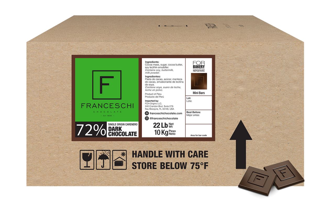 Franceschi Dark Chocolate Single Origin Carenero 72% Mini Bars