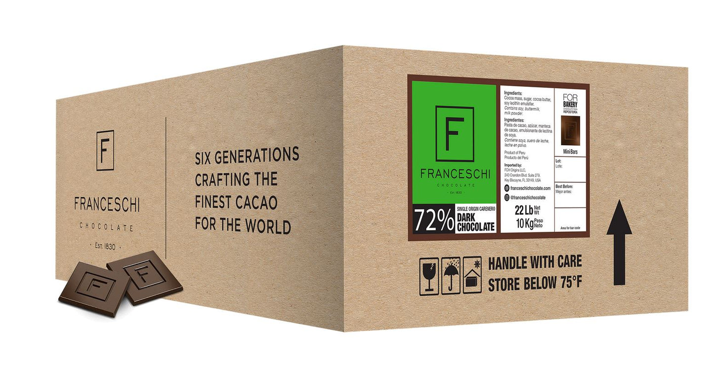 Franceschi Dark Chocolate Single Origin Carenero 72% Mini Bars